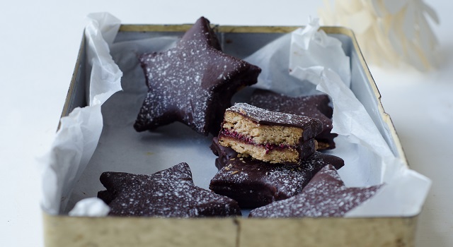 Chocolate Shortbread Stars